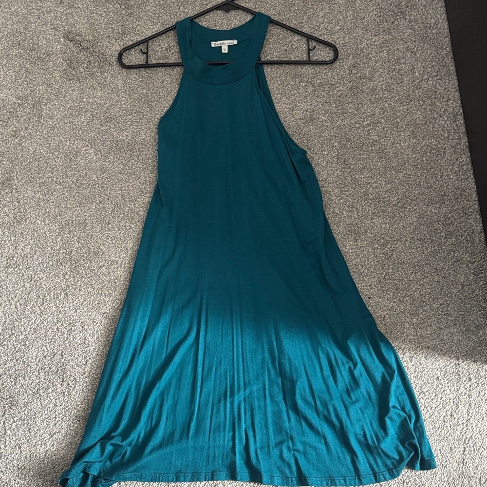 Charlotte Russe Teal Sleeveless Midi Swing Dress